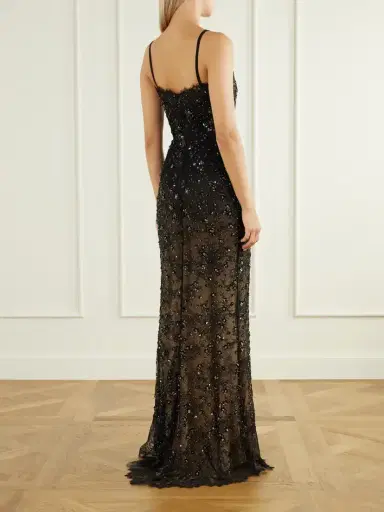 Elie Saab Sequins-embellished Lace Tulle Gown | Thumbnail 3