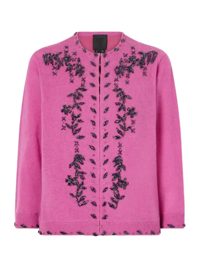 ANNA SUI Sequin-embellished Wool-blend Cardigan