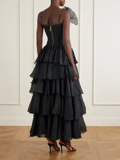 Aje Sonnet Ruffled Organza Maxi Dress | Thumbnail 3 Aje Sonnet Ruffled Organza Maxi Dress | Thumbnail 3