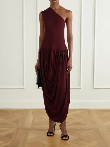 Brandon Maxwell The Mila One-shoulder Draped Jersey Maxi Dress | Thumbnail 2