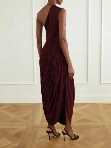 Brandon Maxwell The Mila One-shoulder Draped Jersey Maxi Dress | Thumbnail 3