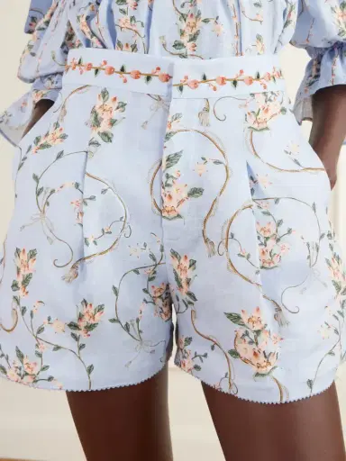 Agua by Agua Bendita Maratea Navegante Printed Linen Shorts | Thumbnail 5 Agua by Agua Bendita Maratea Navegante Printed Linen Shorts | Thumbnail 5