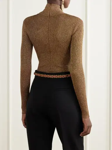 Valentino Garavani Knotted Lurex Bodysuit | Thumbnail 4 Valentino Garavani Knotted Lurex Bodysuit | Thumbnail 4