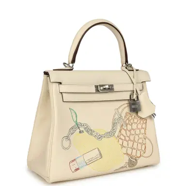 HERMÈS Hermes Kelly Retourne 25 "In & Out" Nata Swift Palladium Hardware | Thumbnail 2 HERMÈS Hermes Kelly Retourne 25 "In & Out" Nata Swift Palladium Hardware | Thumbnail 2