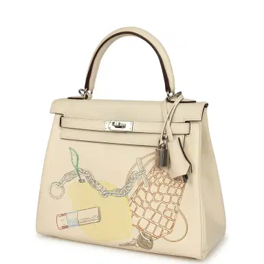 HERMÈS Hermes Kelly Retourne 25 "In & Out" Nata Swift Palladium Hardware | Thumbnail 5 HERMÈS Hermes Kelly Retourne 25 "In & Out" Nata Swift Palladium Hardware | Thumbnail 5