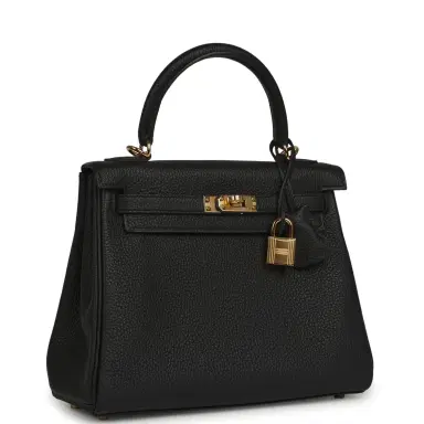 HERMÈS Hermes Kelly Retourne 25 Black Togo Gold Hardware | Thumbnail 2 HERMÈS Hermes Kelly Retourne 25 Black Togo Gold Hardware | Thumbnail 2