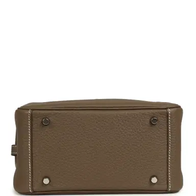 HERMÈS Hermes Mini Lindy II Etoupe Clemence Palladium Hardware | Thumbnail 7 HERMÈS Hermes Mini Lindy II Etoupe Clemence Palladium Hardware | Thumbnail 7