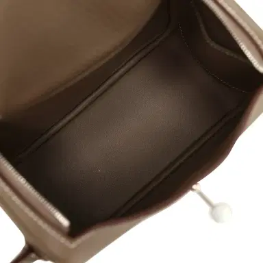 HERMÈS Hermes Mini Lindy II Etoupe Clemence Palladium Hardware | Thumbnail 9 HERMÈS Hermes Mini Lindy II Etoupe Clemence Palladium Hardware | Thumbnail 9