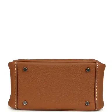 HERMÈS Hermes Mini Lindy II Gold Clemence Palladium Hardware | Thumbnail 7 HERMÈS Hermes Mini Lindy II Gold Clemence Palladium Hardware | Thumbnail 7