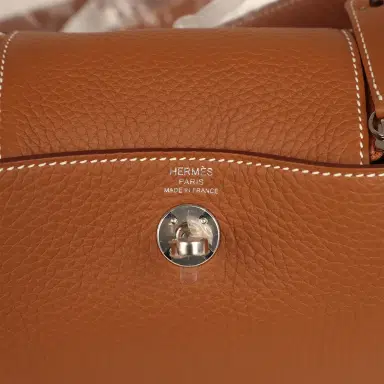 HERMÈS Hermes Mini Lindy II Gold Clemence Palladium Hardware | Thumbnail 8 HERMÈS Hermes Mini Lindy II Gold Clemence Palladium Hardware | Thumbnail 8