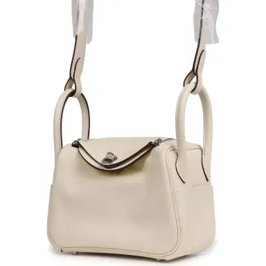 HERMÈS Hermes Mini Lindy Nata Verso Swift Palladium Hardware | Thumbnail 5