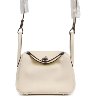 HERMÈS Hermes Mini Lindy Nata Verso Swift Palladium Hardware | Thumbnail 1