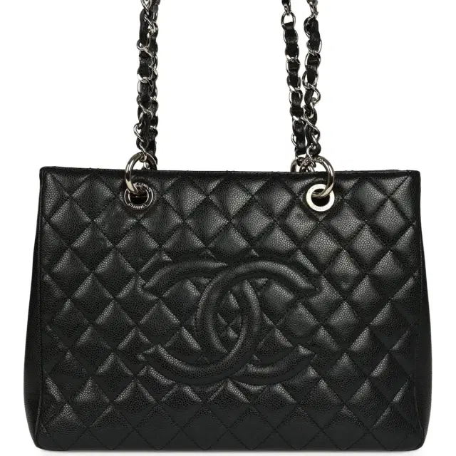Chanel Pre-owned Chanel Grand Shopping Tote Black Caviar Silver Hardware