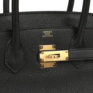 HERMÈS Pre-owned Hermes Birkin 30 Black Togo Gold Hardware | Thumbnail 7 HERMÈS Pre-owned Hermes Birkin 30 Black Togo Gold Hardware | Thumbnail 7