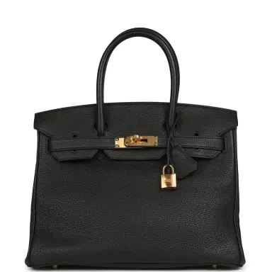 HERMÈS Pre-owned Hermes Birkin 30 Black Togo Gold Hardware | Thumbnail 1 HERMÈS Pre-owned Hermes Birkin 30 Black Togo Gold Hardware | Thumbnail 1
