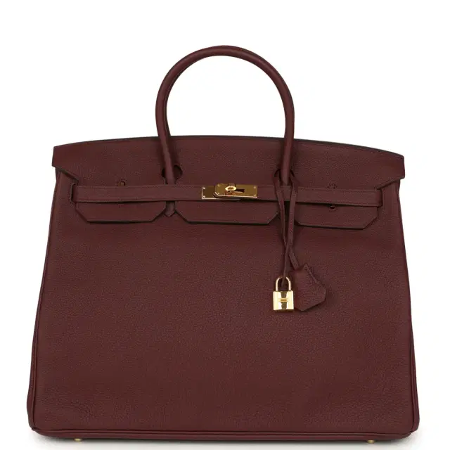 HERMÈS Pre-owned Hermes Birkin 40 Bordeaux Togo Gold Hardware