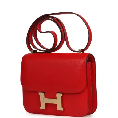 HERMÈS Pre-owned Hermes Constance 18 Rouge De Couer Chevre Mysore Permabrass Hardware | Thumbnail 5 HERMÈS Pre-owned Hermes Constance 18 Rouge De Couer Chevre Mysore Permabrass Hardware | Thumbnail 5