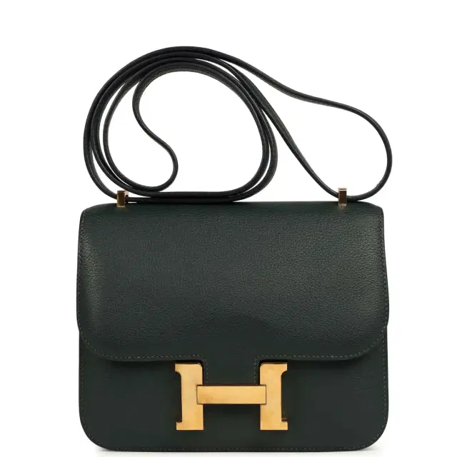 HERMÈS Pre-owned Hermes Constance 18 Vert Anglais Chevre Mysore Gold Hardware