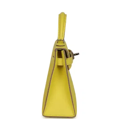 HERMÈS Pre-owned Hermes Kelly Sellier 20 Lime Epsom Palladium Hardware | Thumbnail 3 HERMÈS Pre-owned Hermes Kelly Sellier 20 Lime Epsom Palladium Hardware | Thumbnail 3
