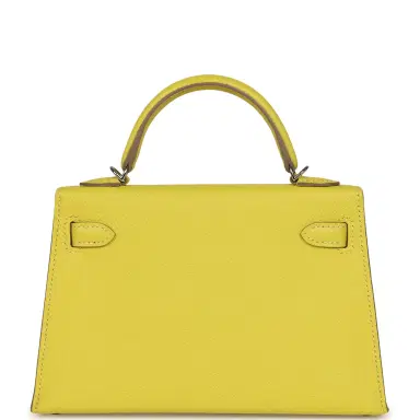 HERMÈS Pre-owned Hermes Kelly Sellier 20 Lime Epsom Palladium Hardware | Thumbnail 4 HERMÈS Pre-owned Hermes Kelly Sellier 20 Lime Epsom Palladium Hardware | Thumbnail 4