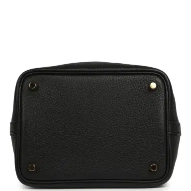 HERMÈS Pre-owned Hermes Picotin Lock 18 Black Clemence Gold Hardware | Thumbnail 6