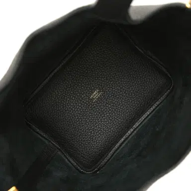 HERMÈS Pre-owned Hermes Picotin Lock 18 Black Clemence Gold Hardware | Thumbnail 8