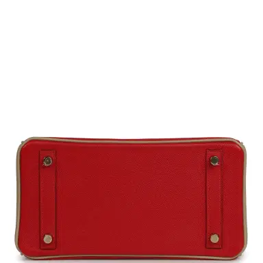 HERMÈS Pre-owned Hermes Special Order (HSS) Birkin 25 Rouge Casaque, Trench Epsom Gold Hardware | Thumbnail 6 HERMÈS Pre-owned Hermes Special Order (HSS) Birkin 25 Rouge Casaque, Trench Epsom Gold Hardware | Thumbnail 6