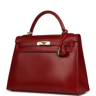 HERMÈS Vintage Hermes Kelly Sellier 32 Rouge Vif Box Gold Hardware | Thumbnail 5 HERMÈS Vintage Hermes Kelly Sellier 32 Rouge Vif Box Gold Hardware | Thumbnail 5
