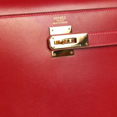 HERMÈS Vintage Hermes Kelly Sellier 32 Rouge Vif Box Gold Hardware | Thumbnail 7 HERMÈS Vintage Hermes Kelly Sellier 32 Rouge Vif Box Gold Hardware | Thumbnail 7