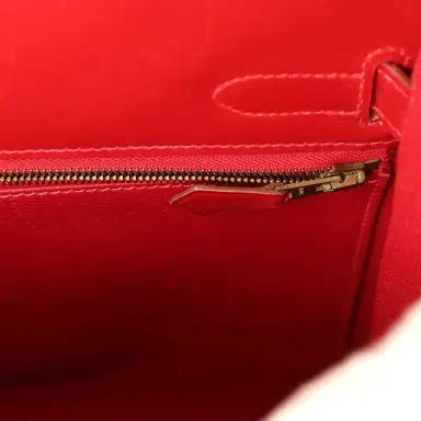 HERMÈS Vintage Hermes Kelly Sellier 32 Rouge Vif Box Gold Hardware | Thumbnail 8 HERMÈS Vintage Hermes Kelly Sellier 32 Rouge Vif Box Gold Hardware | Thumbnail 8