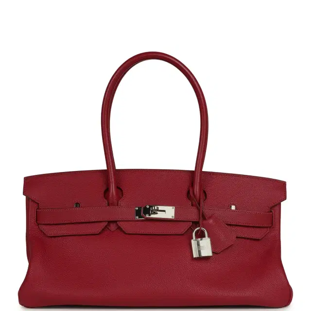 HERMÈS Vintage Hermes Shoulder Birkin 42 JPG Rubis Togo Palladium Hardware