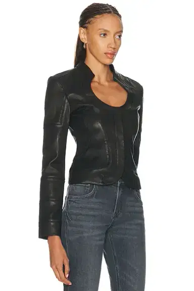 Staud Blair Leather Jacket | Thumbnail 2