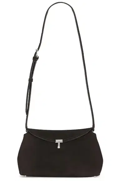 TOTEME T-Lock Suede Clutch | Thumbnail 1 TOTEME T-Lock Suede Clutch | Thumbnail 1