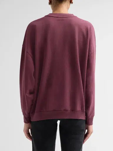 Anine Bing Women's Miles Letterman Logo Sweatshirt - Burgundy - Size XS | Thumbnail 3 Anine Bing Women's Miles Letterman Logo Sweatshirt - Burgundy - Size XS | Thumbnail 3