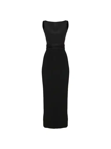 Carolina Herrera Women's Silk Column Midi Dress - Black | Thumbnail 1
