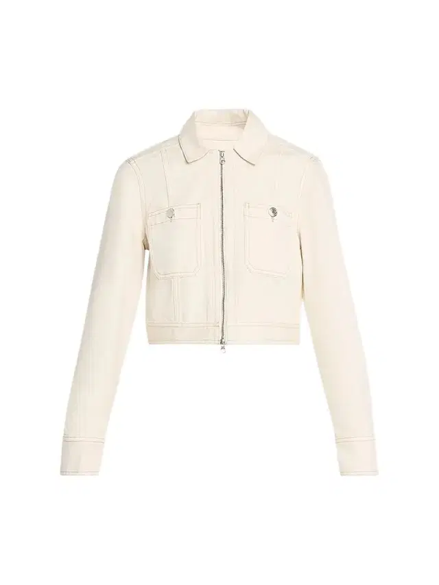 Veronica Beard Women's Patty Crop Denim Jacket - Ecru