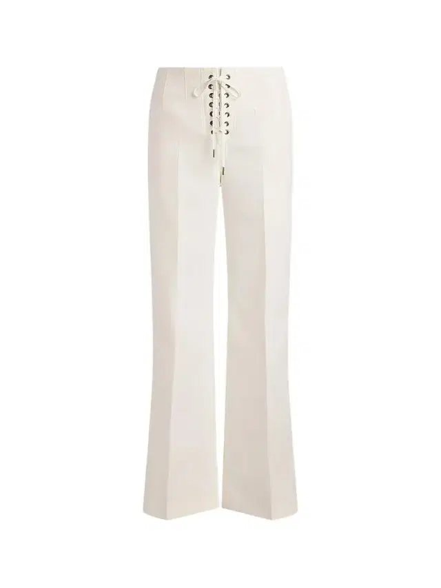 Polo Ralph Lauren Women's Beaton Cotton-Wool Lace-Up Pants - Cream