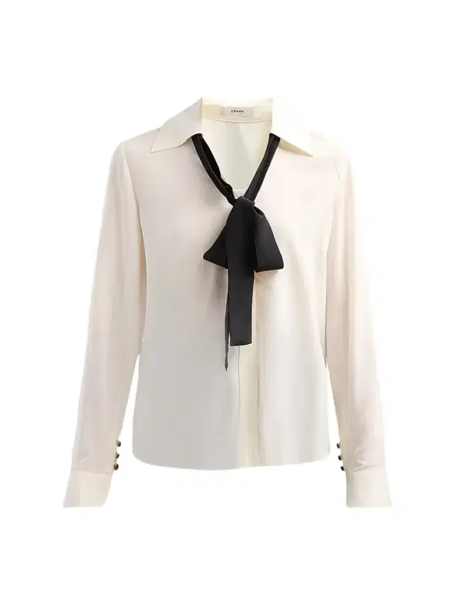 Frame Women's Contrast Tie Silk Shirt