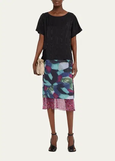 Dries Van Noten Women's Sorai Silk-Blend Midi Skirt | Thumbnail 2 Dries Van Noten Women's Sorai Silk-Blend Midi Skirt | Thumbnail 2