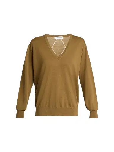 Dries Van Noten Women's Tuomas Bis Diamond-Stitch Merino Wool Sweater | Thumbnail 1 Dries Van Noten Women's Tuomas Bis Diamond-Stitch Merino Wool Sweater | Thumbnail 1