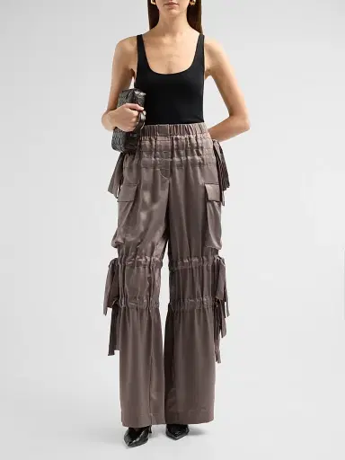 Aknvas Women's Odin Satin Trousers - Steel Grey | Thumbnail 2 Aknvas Women's Odin Satin Trousers - Steel Grey | Thumbnail 2