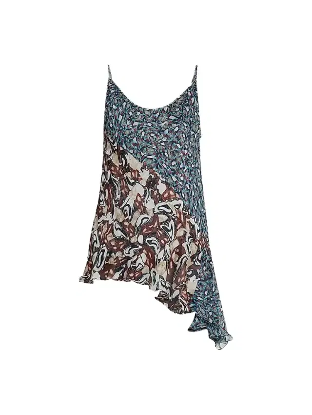 Dries Van Noten Women's Crisanna Printed Silk Asymmetric Top