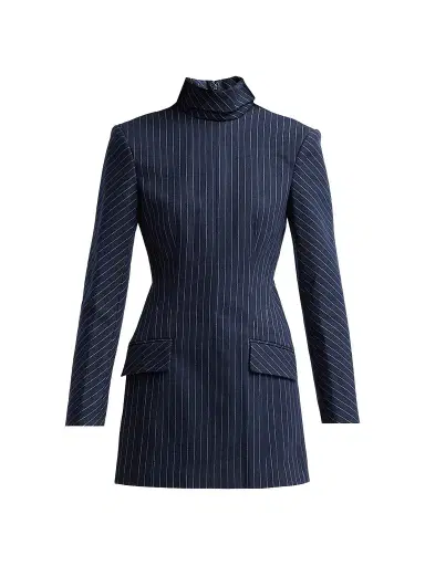 Aknvas Women's Toni Pinstripe Mini Dress - Navy White | Thumbnail 1 Aknvas Women's Toni Pinstripe Mini Dress - Navy White | Thumbnail 1