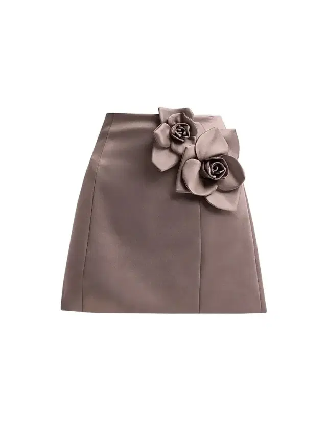 Aknvas Women's Liva Satin Flower Mini Skirt - Steel Grey