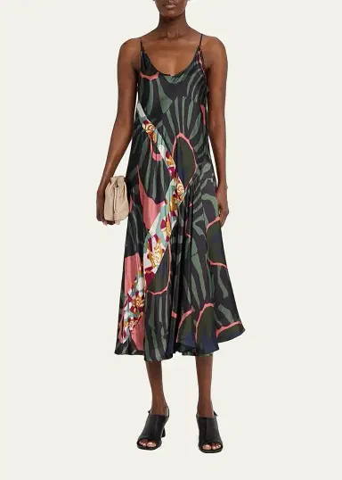 Dries Van Noten Women's Dibelle Printed A-Line Midi Dress | Thumbnail 2 Dries Van Noten Women's Dibelle Printed A-Line Midi Dress | Thumbnail 2