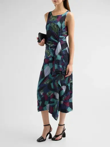 Dries Van Noten Women's Dropps Abstract-Print Sleeveless Midi Dress | Thumbnail 4 Dries Van Noten Women's Dropps Abstract-Print Sleeveless Midi Dress | Thumbnail 4
