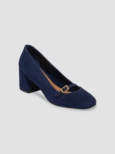 Bernardo Women's Amelie Block Heel Mary Jane Pumps - Dark Navy | Thumbnail 2