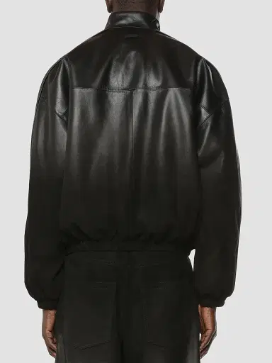 Purple Brand Men's Leather Track Jacket - Black - Size XXL | Thumbnail 2