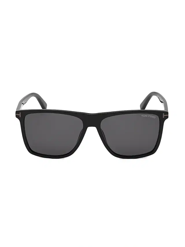 Tom Ford Men's Fletcher T Square Acetate 57MM Sunglasses - Black
