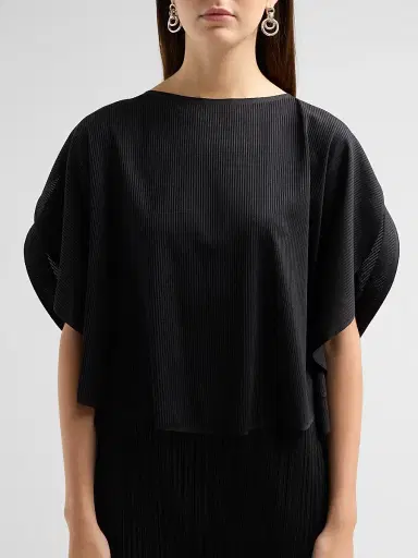 Pleats Please Issey Miyake Women's A-Poc Pleated Draped Top | Thumbnail 5 Pleats Please Issey Miyake Women's A-Poc Pleated Draped Top | Thumbnail 5